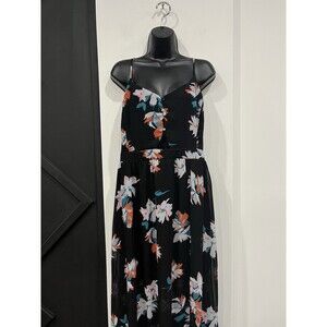 Candies Black Floral Cutout Spaghetti Strap Maxi Dress Size XL